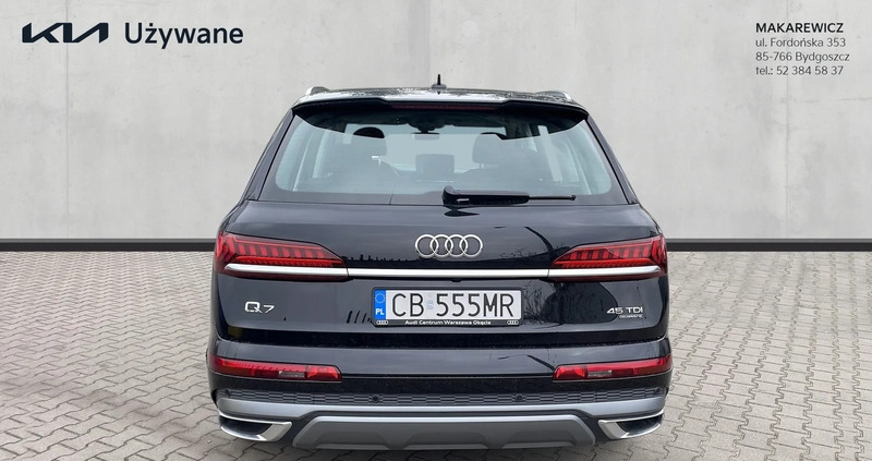 Audi Q7 cena 279000 przebieg: 55900, rok produkcji 2021 z Bydgoszcz małe 529
